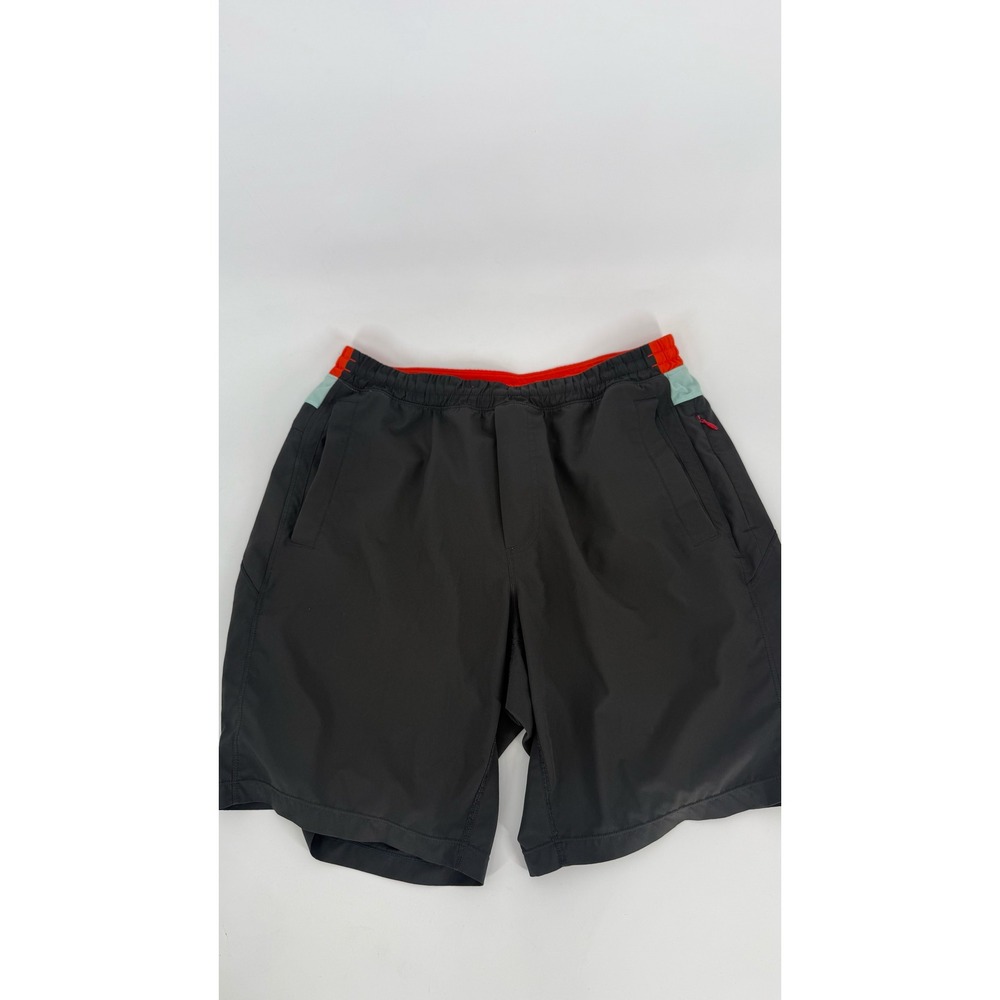 Birddogs L Long Athletic Shorts BuiltIn Liner Gym Running Training Black Stretch